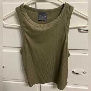 Olivia Rae Olive Green Ribbed Tank Top